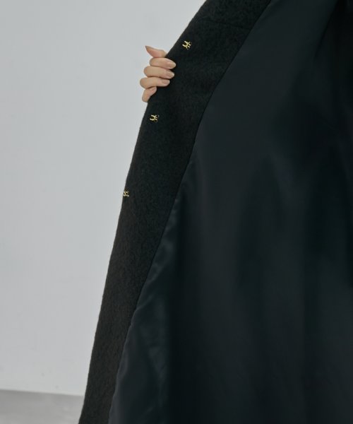 【高評価】【神崎恵さんコラボ】エアリーモヘアシャギーロングコート 品番