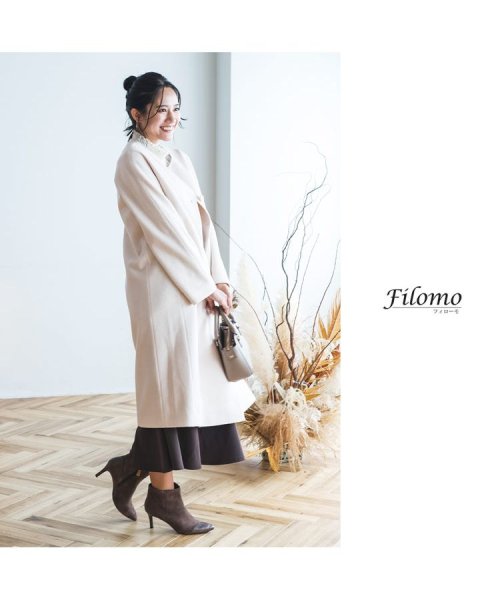 Filomo(フィローモ)/[Filomo]ノーカラーコートロング カシミヤ&ウール/img15