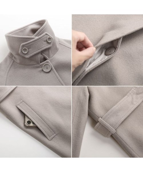 [Filomo]カシミヤブレンドウールステンカラーコート 着丈106cm