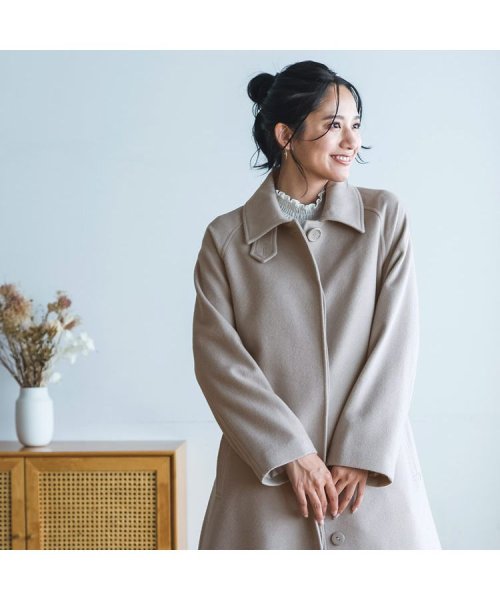 [Filomo]カシミヤブレンドウールステンカラーコート 着丈106cm