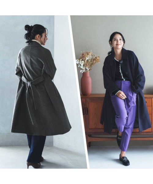 [Filomo]カシミヤブレンドウールステンカラーコート 着丈106cm