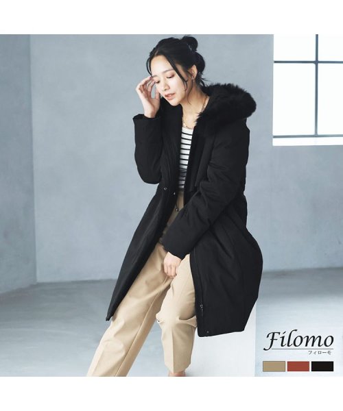 Filomo(フィローモ)/[Filomo]ダウンコート フード ファー 付き/img01
