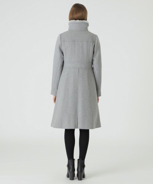 ファインウールダブルビーバースタンドカラーコート 