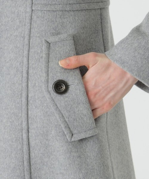 ファインウールダブルビーバースタンドカラーコート 