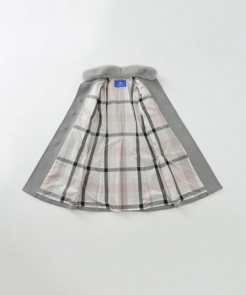 ファインウールダブルビーバースタンドカラーコート 