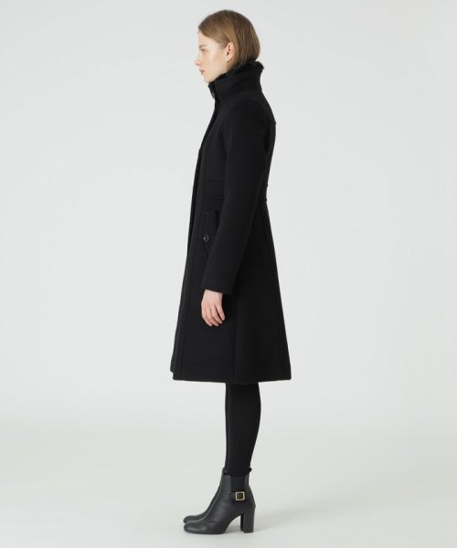 ファインウールダブルビーバースタンドカラーコート 