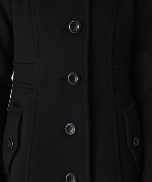 ファインウールダブルビーバースタンドカラーコート 
