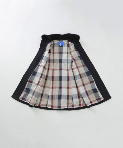 ファインウールダブルビーバースタンドカラーコート 