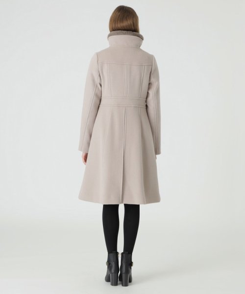 ファインウールダブルビーバースタンドカラーコート 