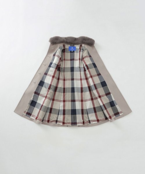 ファインウールダブルビーバースタンドカラーコート 