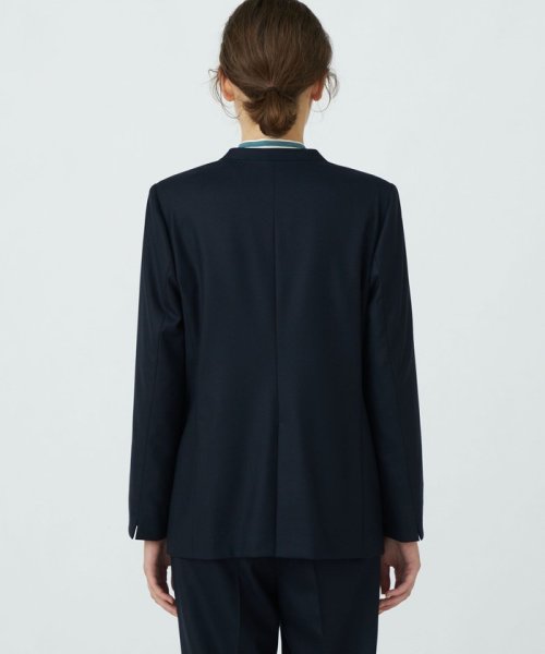 スーパーファインサキソニー ノーカラーフロントホックジャケット 