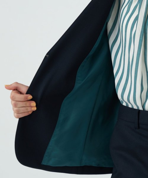 スーパーファインサキソニー ノーカラーフロントホックジャケット 