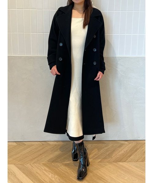 ウールマニッシュチェスターコート 素材 着丈 120cm バスト 113cm ゆき丈 5cm 前下がり 41cm 裾幅 193cm