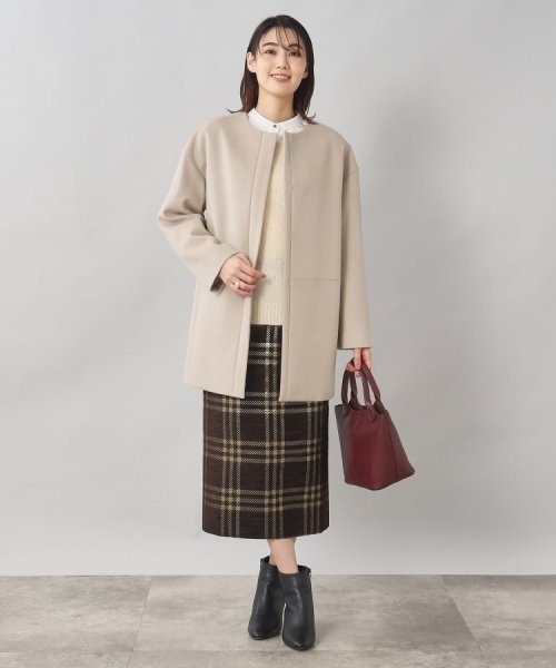 【軽く羽織れる／定番人気】カシミヤ混ミドル丈コート 【軽く羽織れる／定番人気】カシミヤ混ミドル丈コート 【軽く羽織れる／定番人気】カシミヤ混ミドル丈コート M2226242422(17002円)