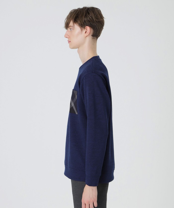 チェックポケットメランジニットソー(505738951)｜HANKYU MEN'S