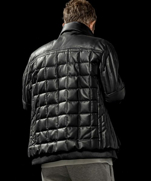 C DIEM(C DIEM)/C DIEM(カルペディエム)Leather Square Quilt Down Jacket /スクエアキルトレザーダウンジャケット/img11