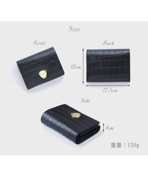 sankyoshokai(サンキョウショウカイ)/[GOLD PFEIL]クロコ型押し二つ折り財布/img05