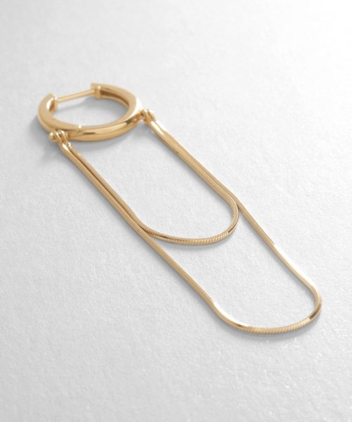 K10コンパクトドレープ中折れ フープピアス 