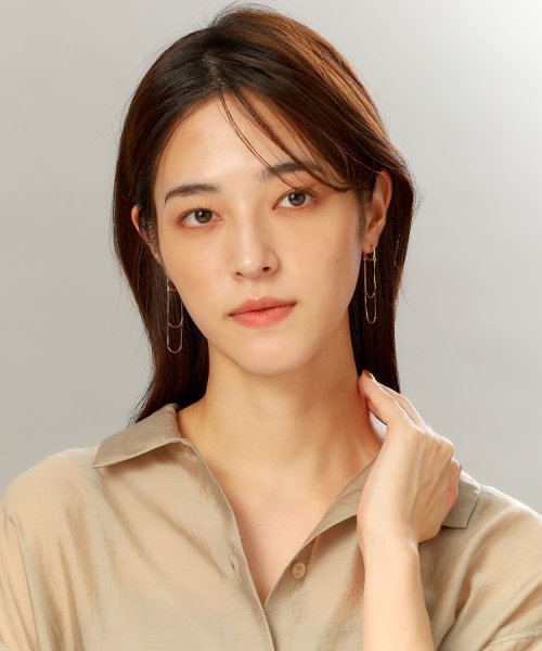 K10コンパクトドレープ中折れ フープピアス 