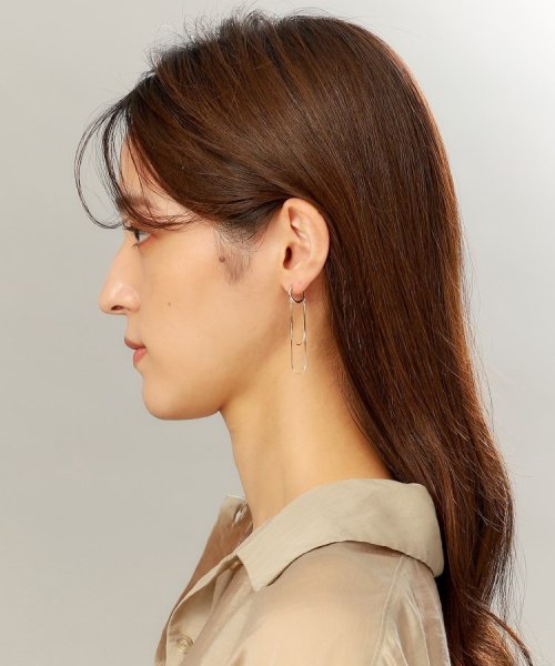 K10コンパクトドレープ中折れ フープピアス 