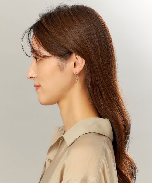 K10ボール3連チェーン フープピアス 