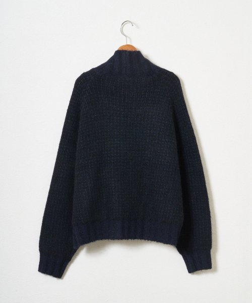 【Audrey and John Wad】アンゴラ混接結ニットカーディガン 