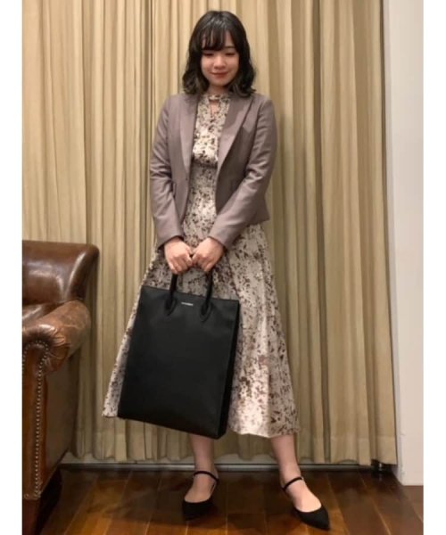 【セットアップ可】ウールブレンドストレッチショートジャケット 