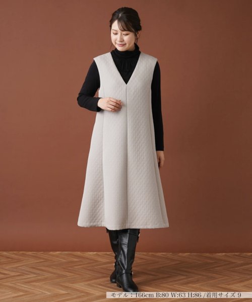 ダイヤ柄ジャンパースカート【my perfect wardrobe】 