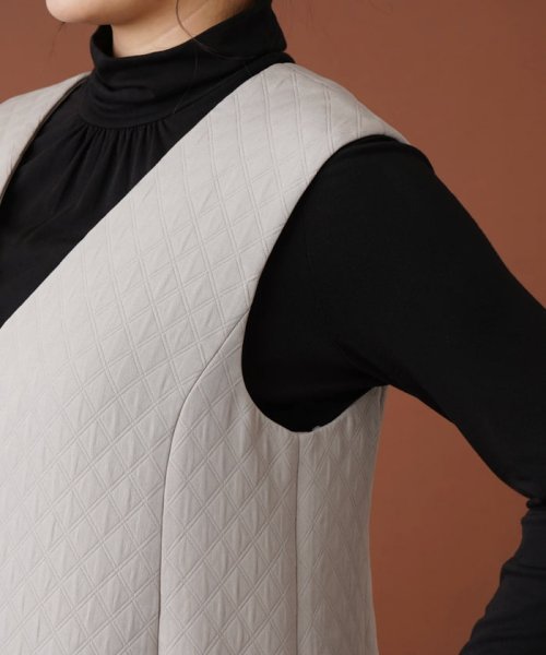 ダイヤ柄ジャンパースカート【my perfect wardrobe】 