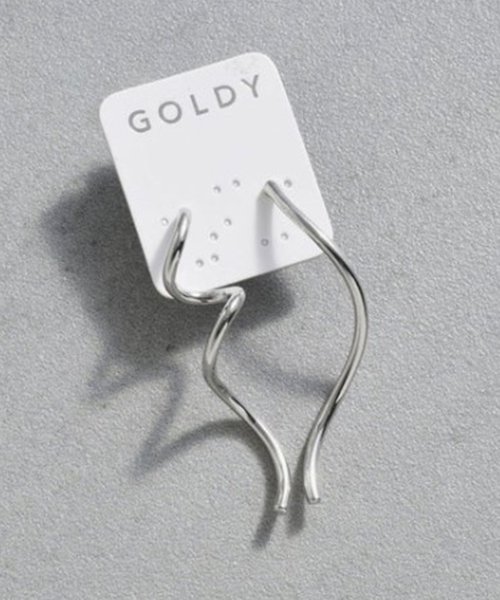 GOLDY(GOLDY)/【GOLDY】ニュアンス ライン ピアス ゴールド シルバー アクセサリー / 1221104/img02