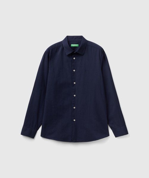 BENETTON (mens)(ベネトン（メンズ）)/ロゴ刺繍コットン長袖シャツ/img11