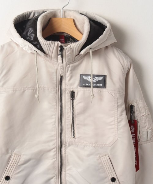 【ALPHA/アルファ】THERMOLITE HOODED RIB JACKET/フーデッドリブジャケット TA1672 ミリタリーブルゾン アウター ALPHA/アルファ HOODED RIB