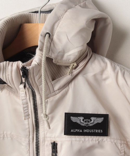 【ALPHA/アルファ】THERMOLITE HOODED RIB JACKET/フーデッドリブジャケット TA1672 ミリタリーブルゾン アウター ALPHA/アルファ HOODED RIB