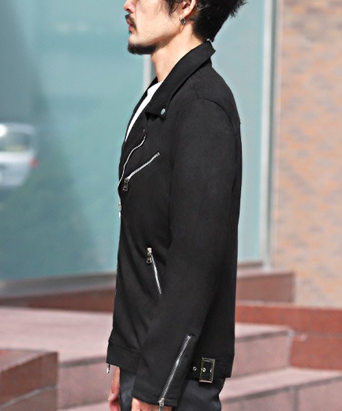 フェイクスエードライダースブルゾン/ライダースジャケット メンズ フェイクスエード ブルゾン U1508105062(11440円)