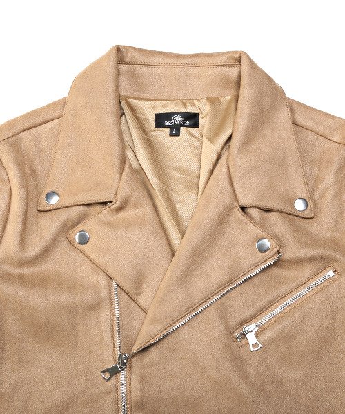 フェイクスエードライダースブルゾン/ライダースジャケット メンズ フェイクスエード ブルゾン U1508105062(11440円)