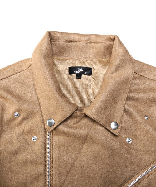 フェイクスエードライダースブルゾン/ライダースジャケット メンズ フェイクスエード ブルゾン U1508105062(11440円)