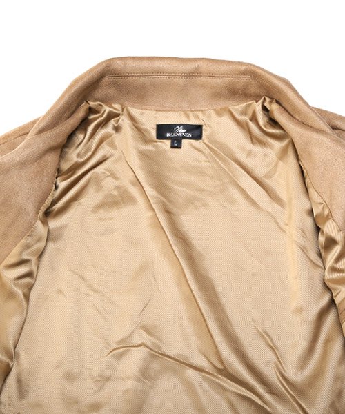 フェイクスエードライダースブルゾン/ライダースジャケット メンズ フェイクスエード ブルゾン U1508105062(11440円)