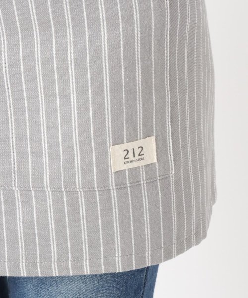 ２１２ＫＩＴＣＨＥＮ　ＳＴＯＲＥ(212キッチンストア)/Simple Stripe カフェエプロン GY  ＜212Kオリジナル＞/img06