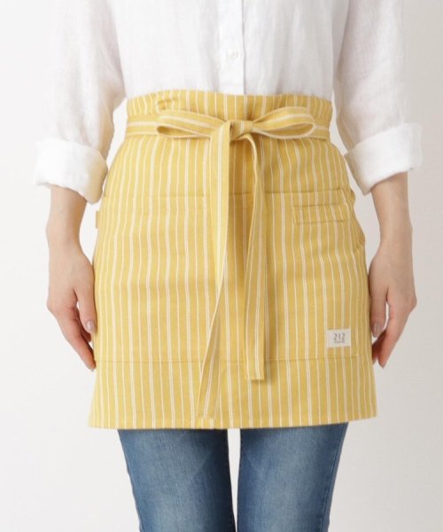 ２１２ＫＩＴＣＨＥＮ　ＳＴＯＲＥ(212キッチンストア)/Simple Stripe カフェエプロン YE  ＜212Kオリジナル＞/img01