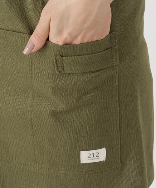 ２１２ＫＩＴＣＨＥＮ　ＳＴＯＲＥ(212キッチンストア)/TWOTONE CANVAS カフェエプロン OLV  ＜212Kオリジナル＞/img05