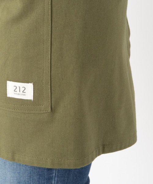 ２１２ＫＩＴＣＨＥＮ　ＳＴＯＲＥ(212キッチンストア)/TWOTONE CANVAS カフェエプロン OLV  ＜212Kオリジナル＞/img06