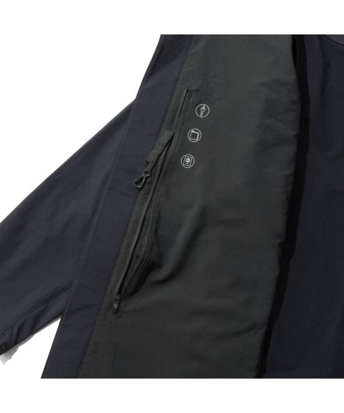 アントラック コート アウター ジャケット ロングコート 秋 冬 UNTRACK 上着 黒 大きいサイズ 撥水 ストレッチ性 薄手 防寒 60071 ×1└ 内蔵　ポケット