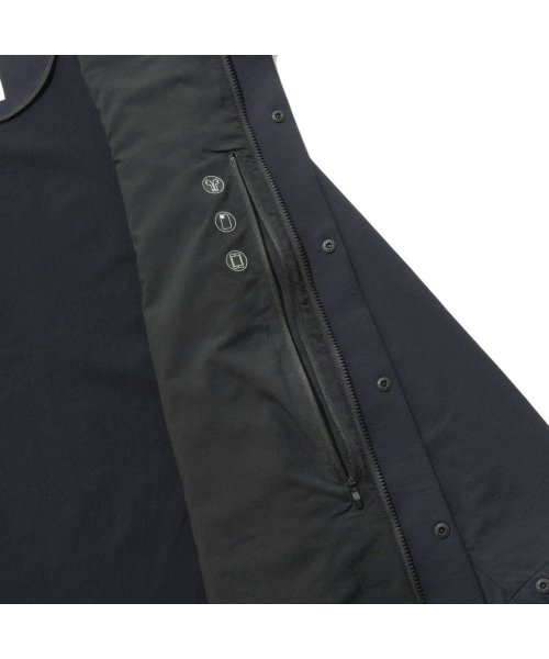 アントラック コート アウター ジャケット ロングコート 秋 冬 UNTRACK 上着 黒 大きいサイズ 撥水 ストレッチ性 薄手 防寒 60071 ×1└ 内蔵　ポケット