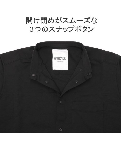 UNTRACK(アントラック)/アントラック ワイシャツ 長袖 UNTRACK ブランド ノーカラー 白 撥水 ストレッチ UT－A3 Flex Shirts Regular 60078/img04