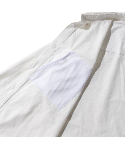 UNTRACK(アントラック)/アントラック ワイシャツ 長袖 UNTRACK ブランド ノーカラー 白 撥水 ストレッチ UT－A3 Flex Shirts Regular 60078/img12
