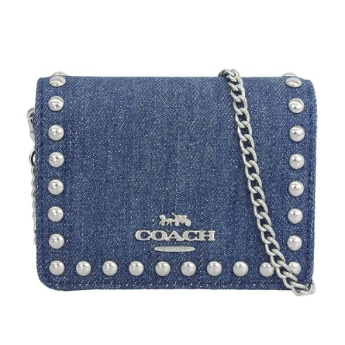 COACH コーチ MINI WALLET ON A CHAIN WITH RIVETS 斜めがけ ショルダー ミニ チェーン ウォレット 二つ折り 財布 COACH 財布 J1365021047(10490円)