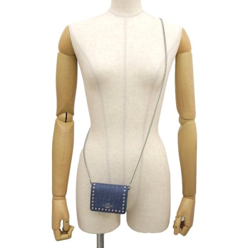 COACH コーチ MINI WALLET ON A CHAIN WITH RIVETS 斜めがけ ショルダー ミニ チェーン ウォレット 二つ折り 財布 COACH 財布 J1365021047(10490円)