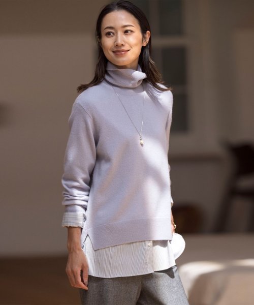 J.PRESS LADIES(J．プレス　レディス)/【洗える】CASHMERE BLEND タートルネック ニット/img03