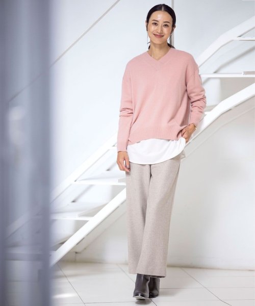 J.PRESS LADIES(J．プレス　レディス)/【洗える】CASHMERE BLEND Vネック ニット/img02