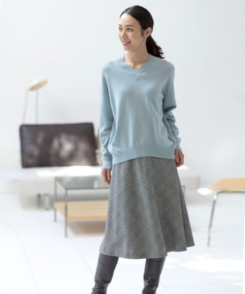 J.PRESS LADIES(J．プレス　レディス)/【洗える】CASHMERE BLEND Vネック ニット/img05